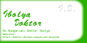 ibolya doktor business card